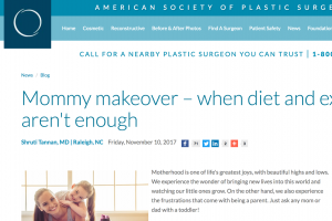 Diet and Exercise Mommy Makeover Post on ASPS - Tannan Plastic Surgery