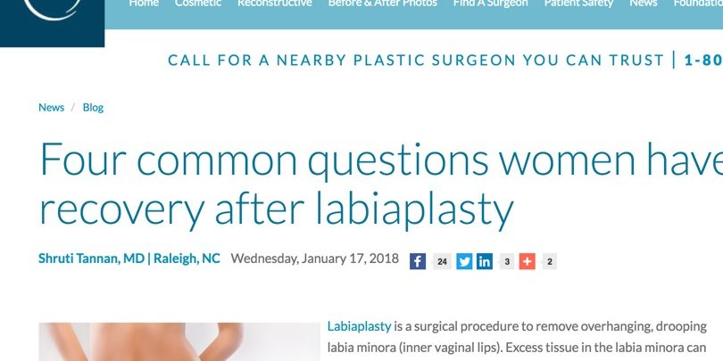 Recovery After Labiaplasty ASPS – Tannan Plastic Surgery Recovery After Labiaplasty ASPS - Tannan Plastic Surgery