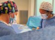 Internal bra technique used in breast lift surgery