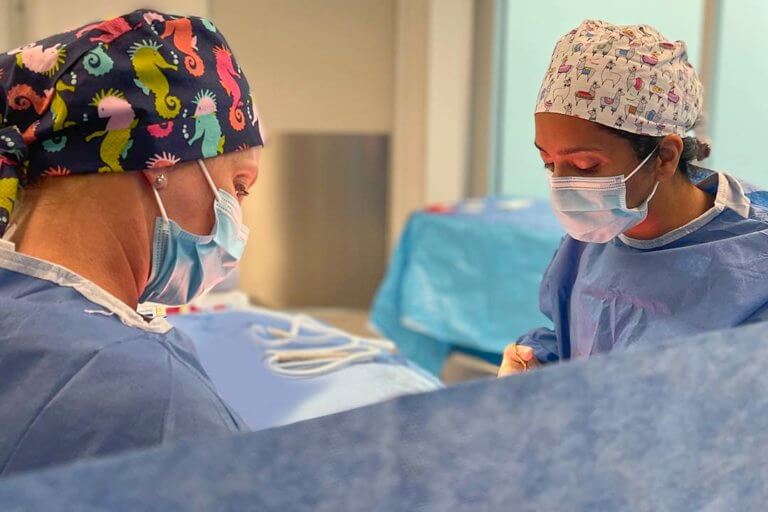 Internal bra technique used in breast lift surgery