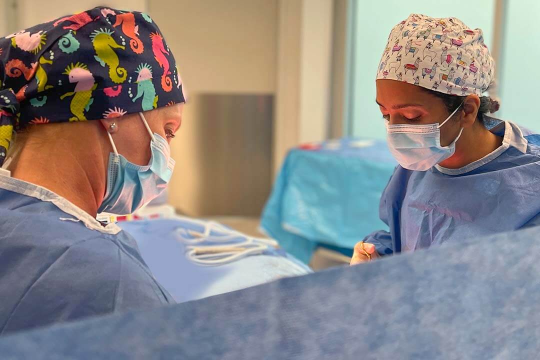 Internal bra technique used in breast lift surgery